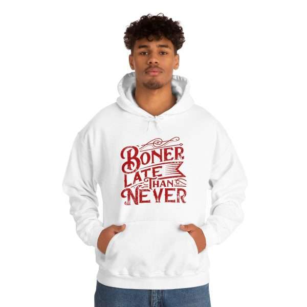 Unisex Heavy Blend™ Hooded Sweatshirt - Boner Late Than Never - Image 4