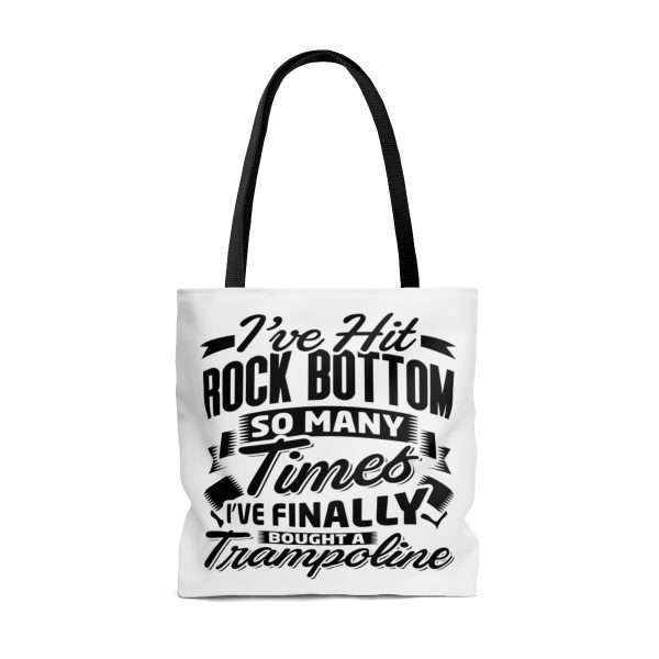 AOP Tote Bag - I’ve Hit Rock Bottom So Many Times I’ve Finally Bought a Trampoline - Image 6