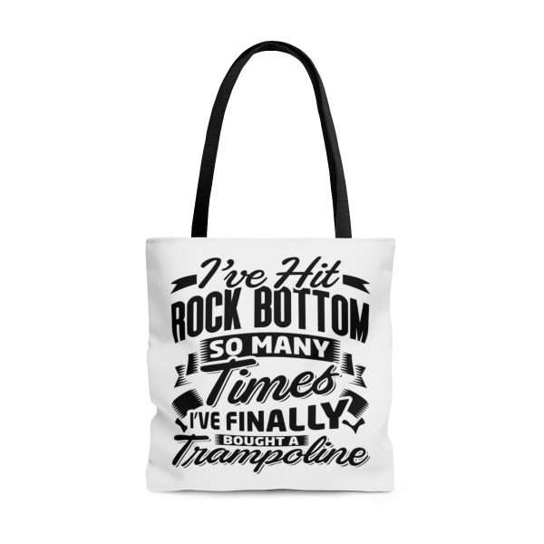 AOP Tote Bag - I’ve Hit Rock Bottom So Many Times I’ve Finally Bought a Trampoline - Image 5