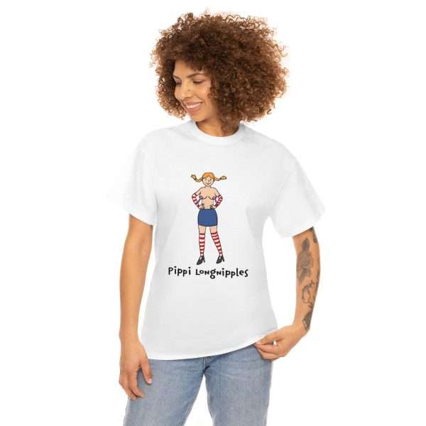 Unisex Heavy Cotton Tee - Pippi Longnipples - Image 3