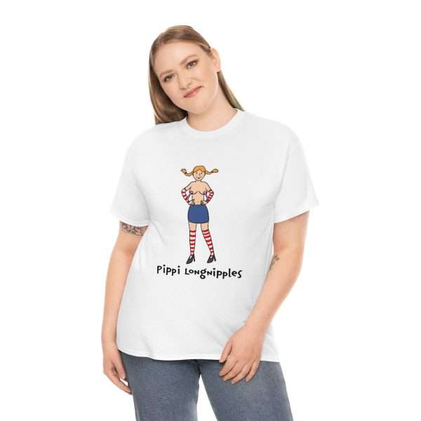 Unisex Heavy Cotton Tee - Pippi Longnipples - Image 4