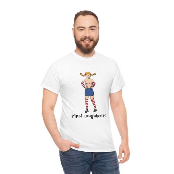 Unisex Heavy Cotton Tee - Pippi Longnipples - Image 5