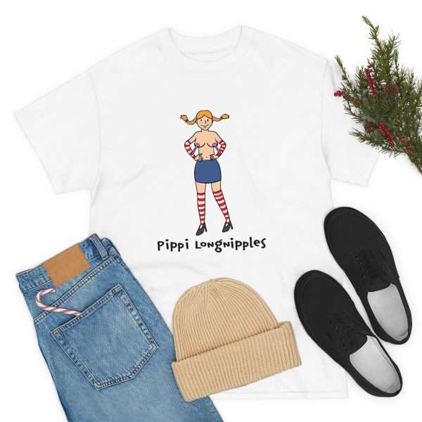 Unisex Heavy Cotton Tee - Pippi Longnipples - Image 7