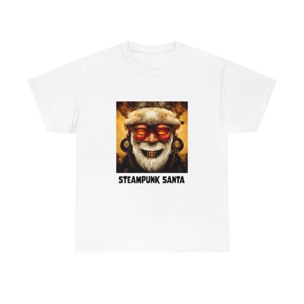 Unisex Heavy Cotton Tee - Steampunk Santa - Image 2