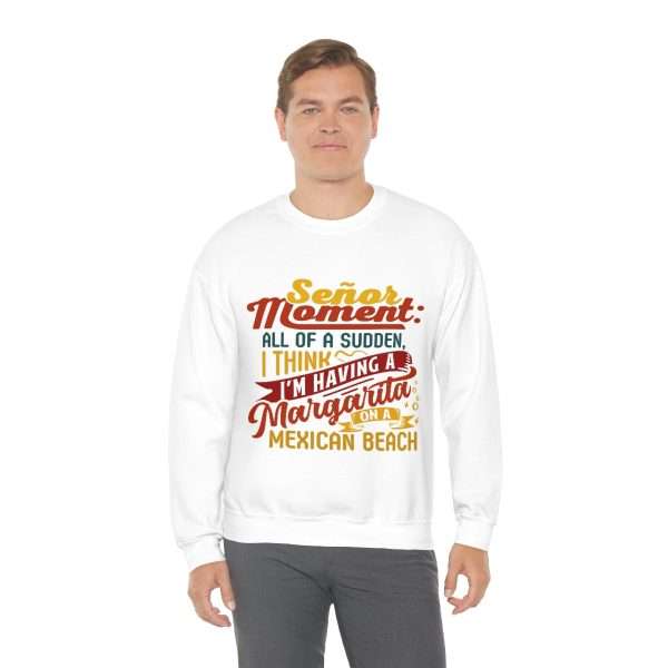 Unisex Heavy Blend™ Crewneck Sweatshirt - Señor Moment: All of a Sudden, I Think I’m Having a Margarita on a Mexican Beach - Image 5