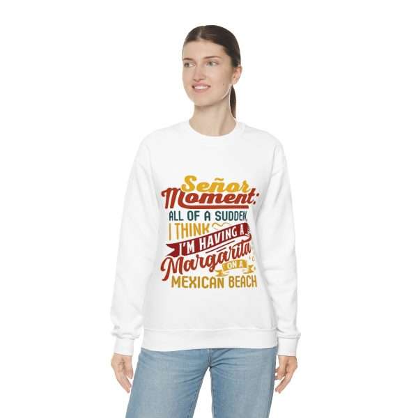 Unisex Heavy Blend™ Crewneck Sweatshirt - Señor Moment: All of a Sudden, I Think I’m Having a Margarita on a Mexican Beach - Image 6