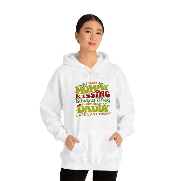 Unisex Heavy Blend™ Hooded Sweatshirt - I Saw Mommy Kissing Banana Claus Underneath of Daddy Late Last Night - Image 3