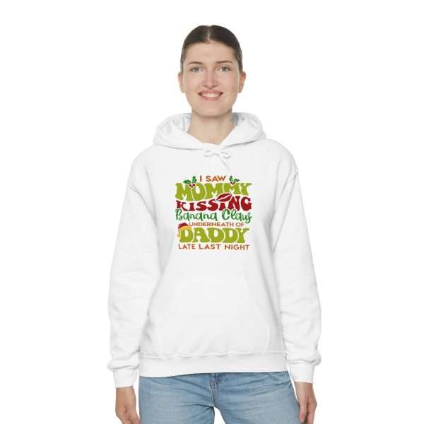 Unisex Heavy Blend™ Hooded Sweatshirt - I Saw Mommy Kissing Banana Claus Underneath of Daddy Late Last Night - Image 5