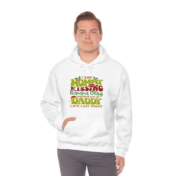 Unisex Heavy Blend™ Hooded Sweatshirt - I Saw Mommy Kissing Banana Claus Underneath of Daddy Late Last Night - Image 6