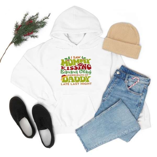 Unisex Heavy Blend™ Hooded Sweatshirt - I Saw Mommy Kissing Banana Claus Underneath of Daddy Late Last Night - Image 7