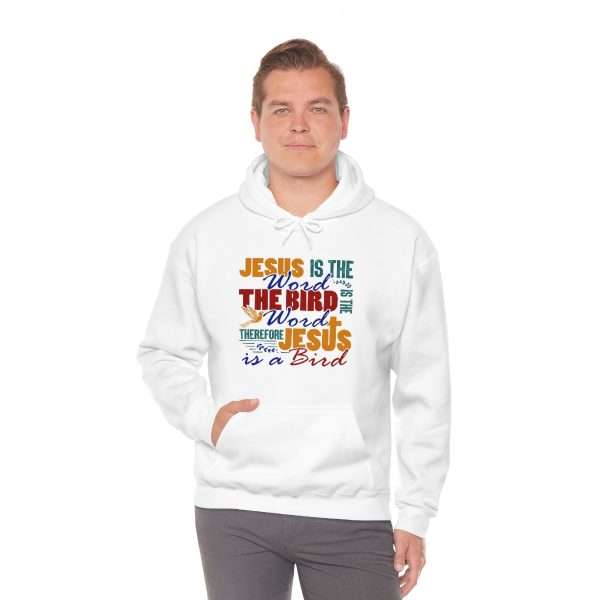 Unisex Heavy Blend™ Hooded Sweatshirt - Jesus Is the Word, The Bird Is the Word, Therefore, Jesus Is a Bird - Image 6