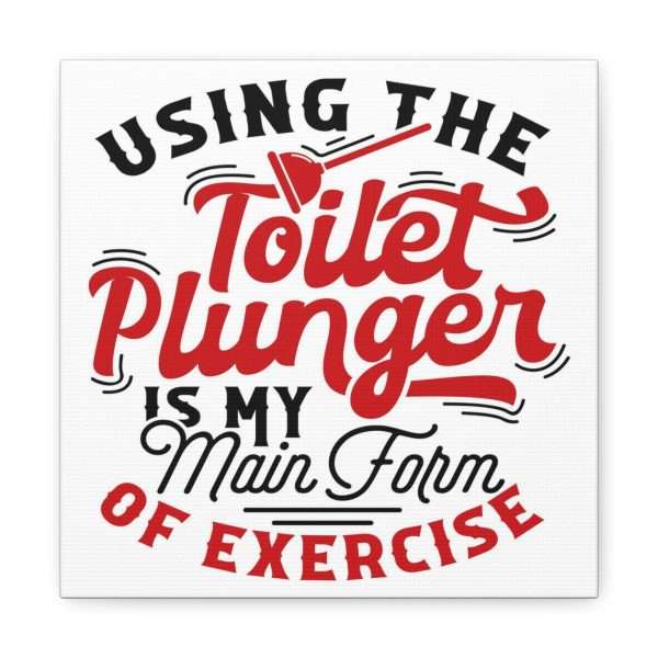 Funny Canvas Art Print Gallery Wrap - Using the Toilet Plunger Is My Main Form of Exercise - Image 29