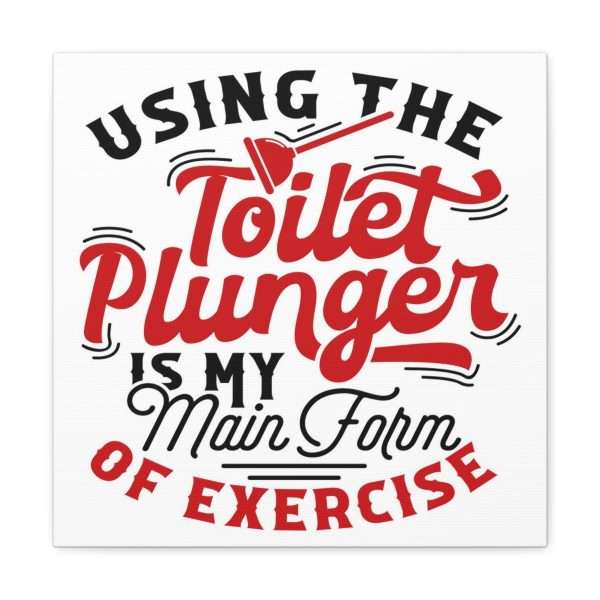 Funny Canvas Art Print Gallery Wrap - Using the Toilet Plunger Is My Main Form of Exercise - Image 43