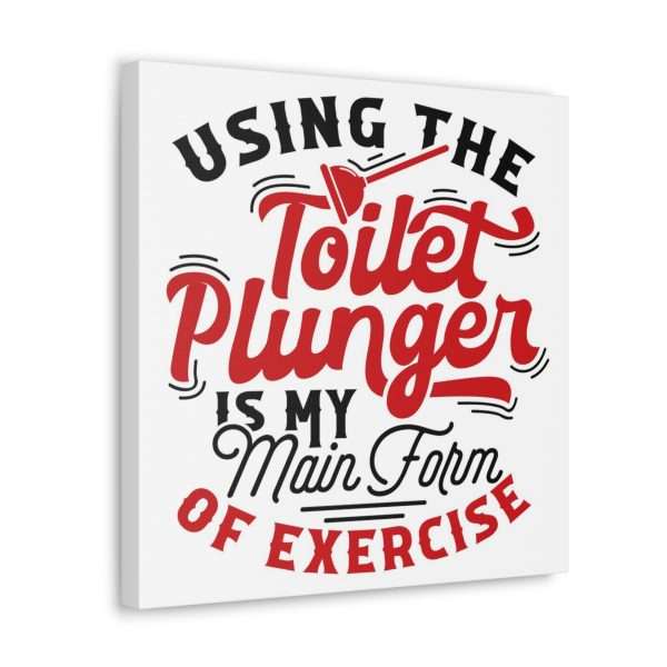 Funny Canvas Art Print Gallery Wrap - Using the Toilet Plunger Is My Main Form of Exercise - Image 44