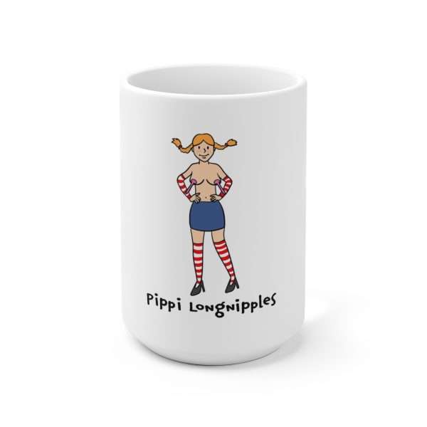 Ceramic Coffee Mug 15oz - Pippi Longnipples