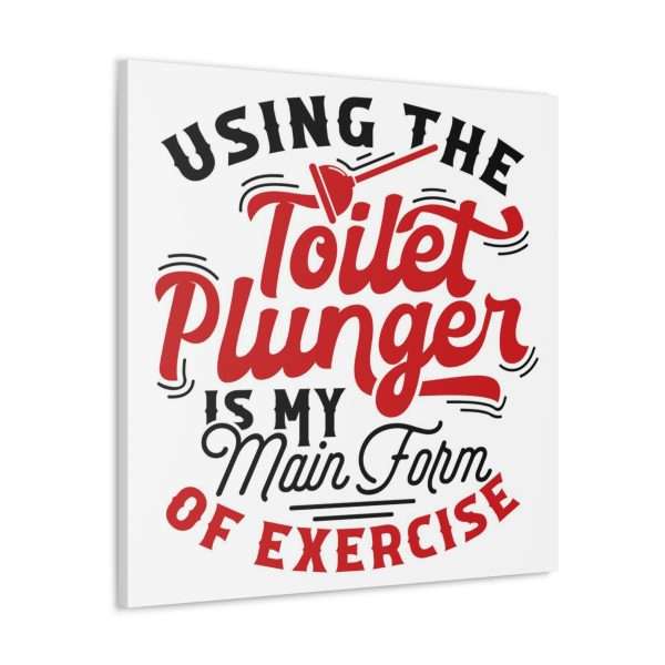 Funny Canvas Art Print Gallery Wrap - Using the Toilet Plunger Is My Main Form of Exercise - Image 23