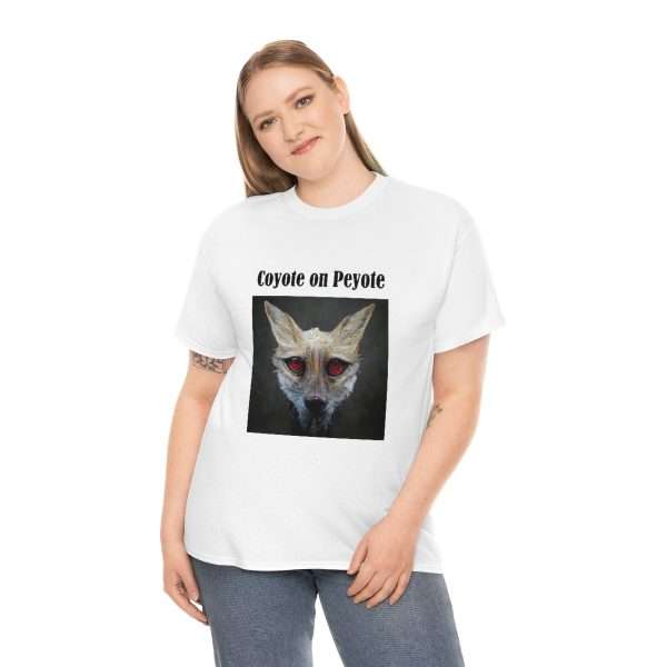 Unisex Heavy Cotton T-shirt - Coyote on Peyote - Image 4