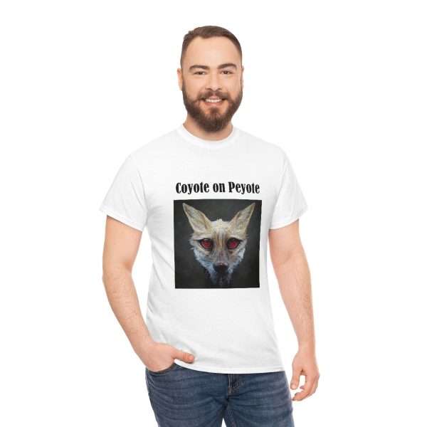 Unisex Heavy Cotton T-shirt - Coyote on Peyote - Image 5