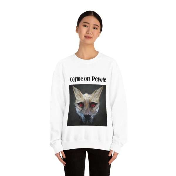 Unisex Heavy Blend™ Crewneck Sweatshirt - Coyote on Peyote - Image 3