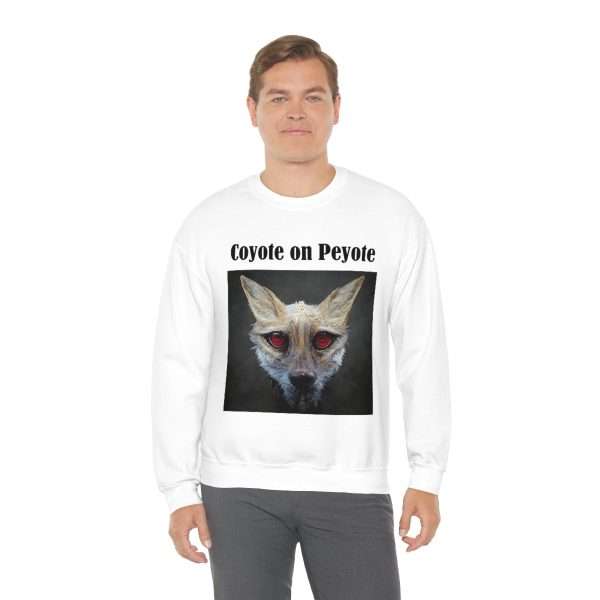 Unisex Heavy Blend™ Crewneck Sweatshirt - Coyote on Peyote - Image 4