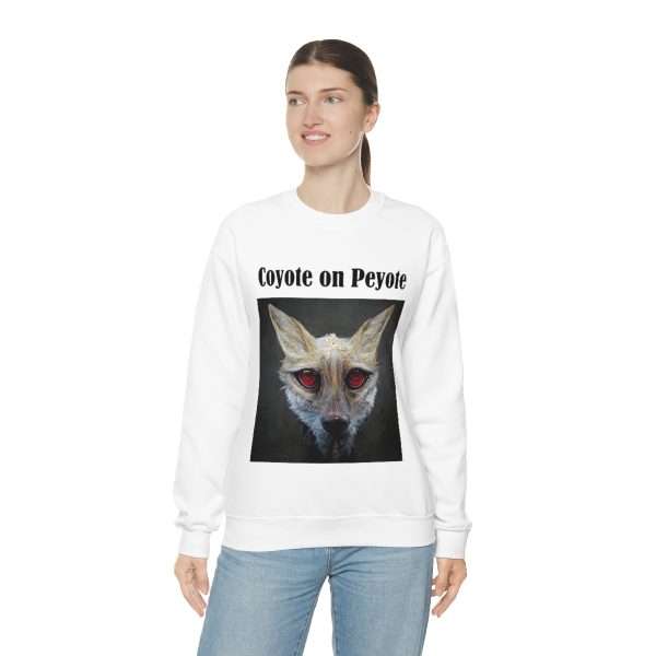 Unisex Heavy Blend™ Crewneck Sweatshirt - Coyote on Peyote - Image 5