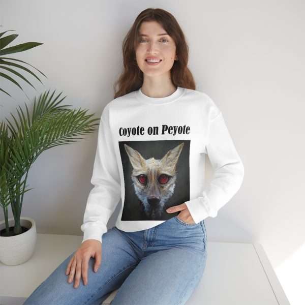 Unisex Heavy Blend™ Crewneck Sweatshirt - Coyote on Peyote - Image 6