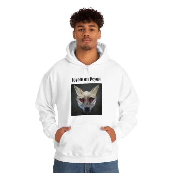 Unisex Heavy Blend™ Hoodie Sweatshirt - Coyote on Peyote - Image 4