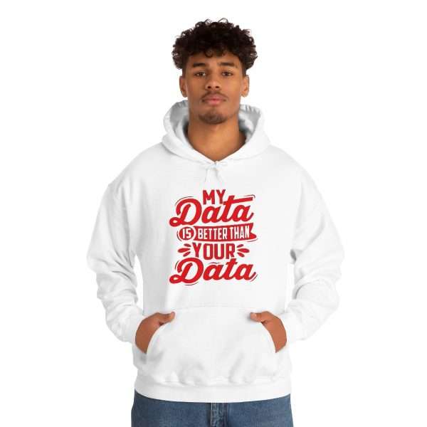 Unisex Heavy Blend™ Hoodie Sweatshirt - My Data Is Better Than Your Data - Image 4