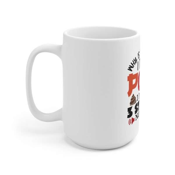 Ceramic Coffee Mug 15oz - Why Is It Every Time I Take a Poop, I Make 3 Stooges Noises - Image 2