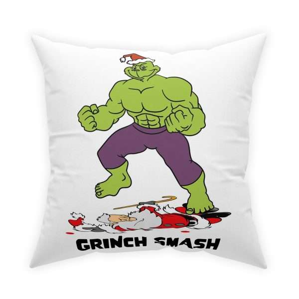 Broadcloth Pillow - Grinch Smash