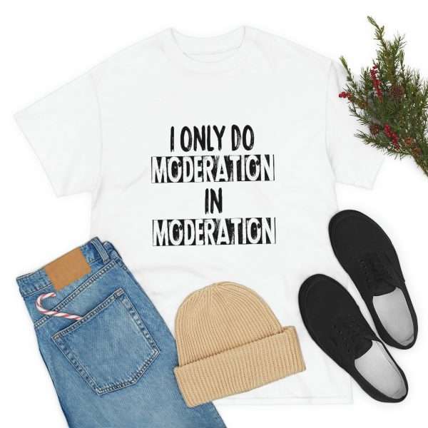 Unisex Heavy Cotton T-shirt - I Only Do Moderation in Moderation - Image 7