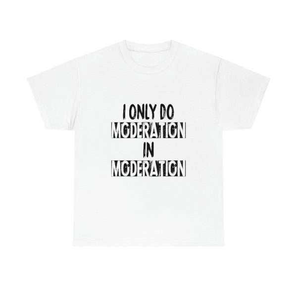 Unisex Heavy Cotton T-shirt - I Only Do Moderation in Moderation - Image 2