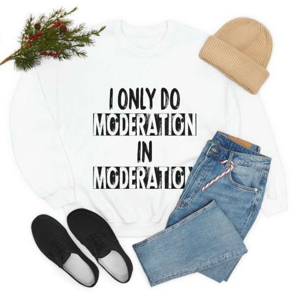 Unisex Heavy Blend™ Crewneck Sweatshirt - I Only Do Moderation in Moderation - Image 7