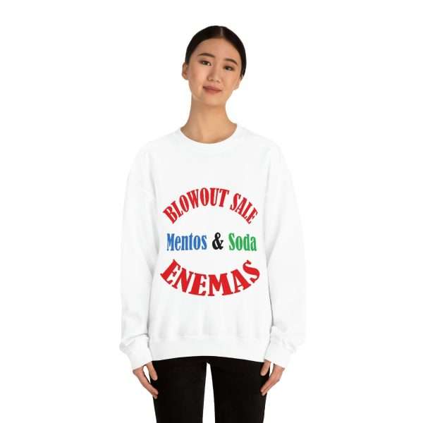 Unisex Heavy Blend™ Crewneck Sweatshirt - Blowout Sale - Mentos & Soda Enemas - Image 3