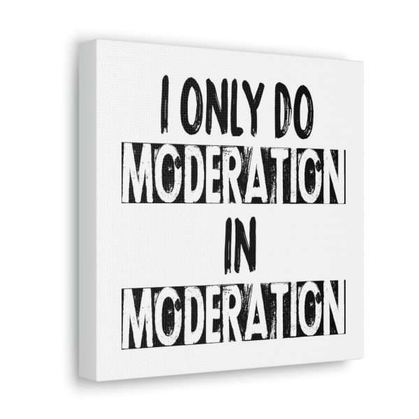 Funny Canvas Art Print Gallery Wrap - I Only Do Moderation in Moderation - Image 30