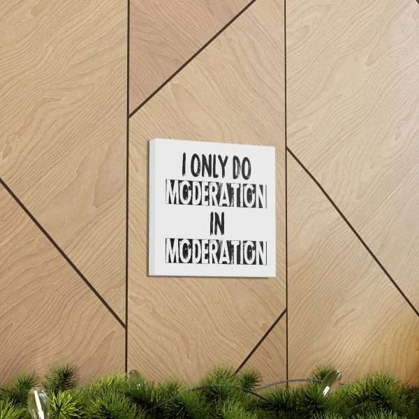 Funny Canvas Art Print Gallery Wrap - I Only Do Moderation in Moderation - Image 35