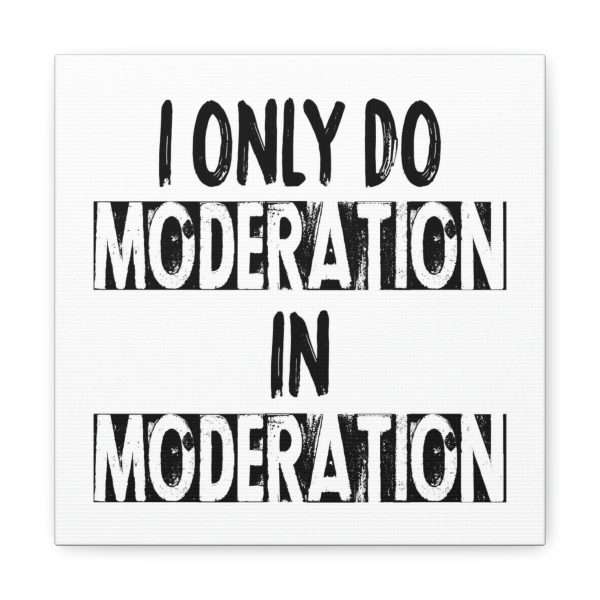 Funny Canvas Art Print Gallery Wrap - I Only Do Moderation in Moderation - Image 29