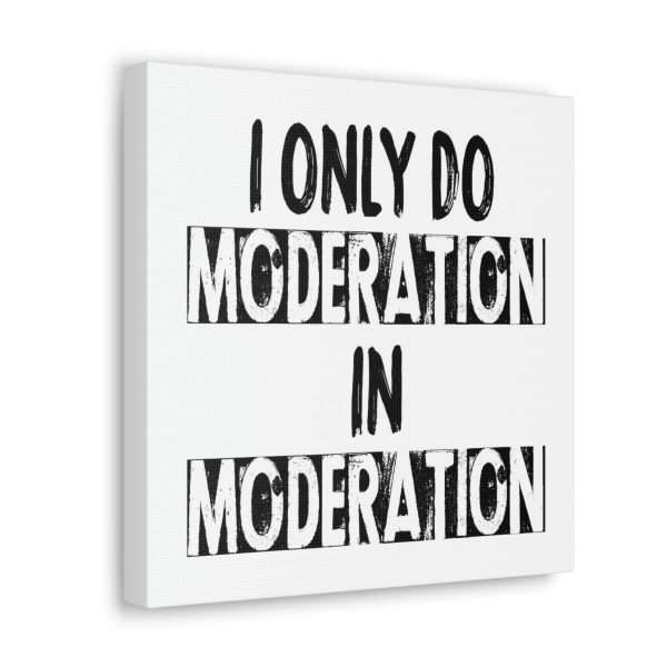 Funny Canvas Art Print Gallery Wrap - I Only Do Moderation in Moderation - Image 37