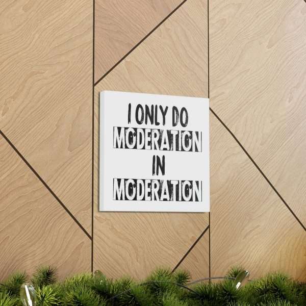 Funny Canvas Art Print Gallery Wrap - I Only Do Moderation in Moderation - Image 42