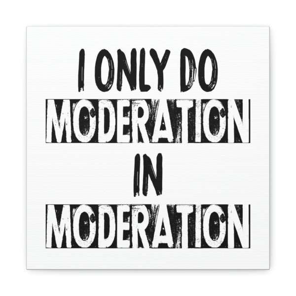 Funny Canvas Art Print Gallery Wrap - I Only Do Moderation in Moderation - Image 36