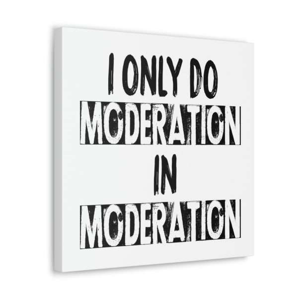 Funny Canvas Art Print Gallery Wrap - I Only Do Moderation in Moderation - Image 44