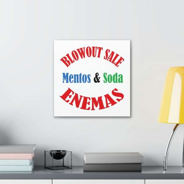 Funny Canvas Gallery Print Wrap - Blowout Sale - Mentos & Soda Enemas - Image 46