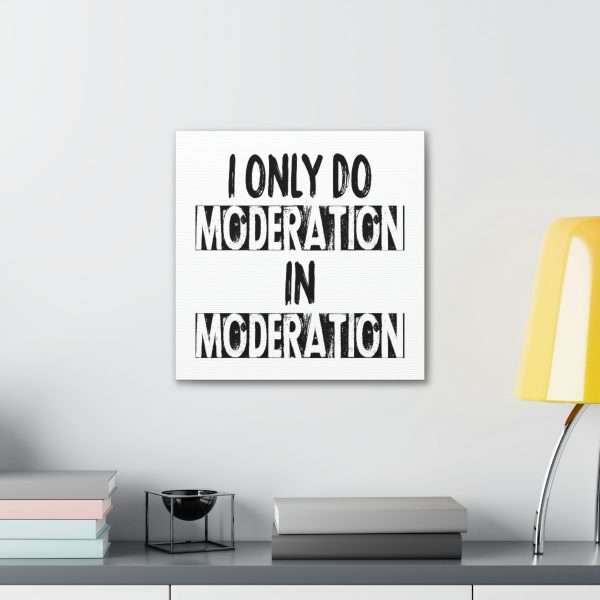 Funny Canvas Art Print Gallery Wrap - I Only Do Moderation in Moderation - Image 46