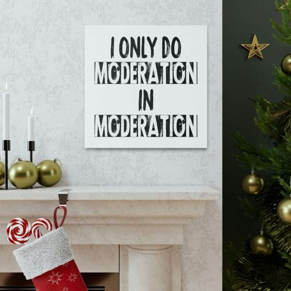 Funny Canvas Art Print Gallery Wrap - I Only Do Moderation in Moderation - Image 48