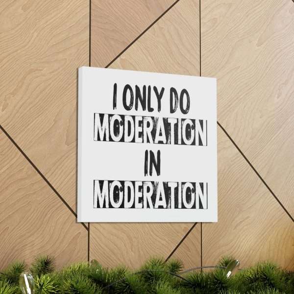 Funny Canvas Art Print Gallery Wrap - I Only Do Moderation in Moderation - Image 49