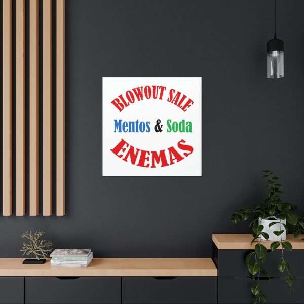 Funny Canvas Gallery Print Wrap - Blowout Sale - Mentos & Soda Enemas - Image 6