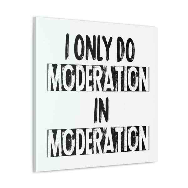 Funny Canvas Art Print Gallery Wrap - I Only Do Moderation in Moderation - Image 3