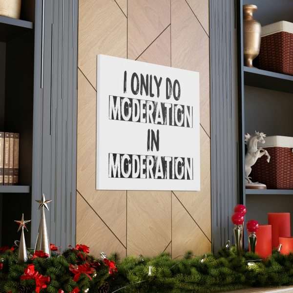 Funny Canvas Art Print Gallery Wrap - I Only Do Moderation in Moderation