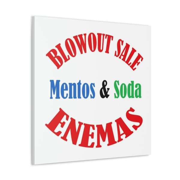 Funny Canvas Gallery Print Wrap - Blowout Sale - Mentos & Soda Enemas - Image 3