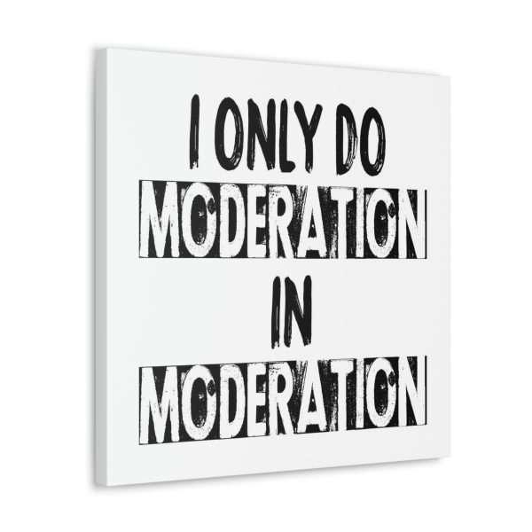 Funny Canvas Art Print Gallery Wrap - I Only Do Moderation in Moderation - Image 9